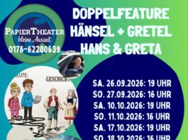 Doppelvorstellungen im Papiertheater